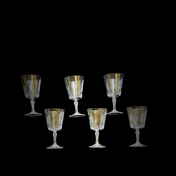 Bleikristall Leaded Crystal Vintage Coat of Arms 6 Ramsey Clan Etched Glasses - Picture 9 of 11